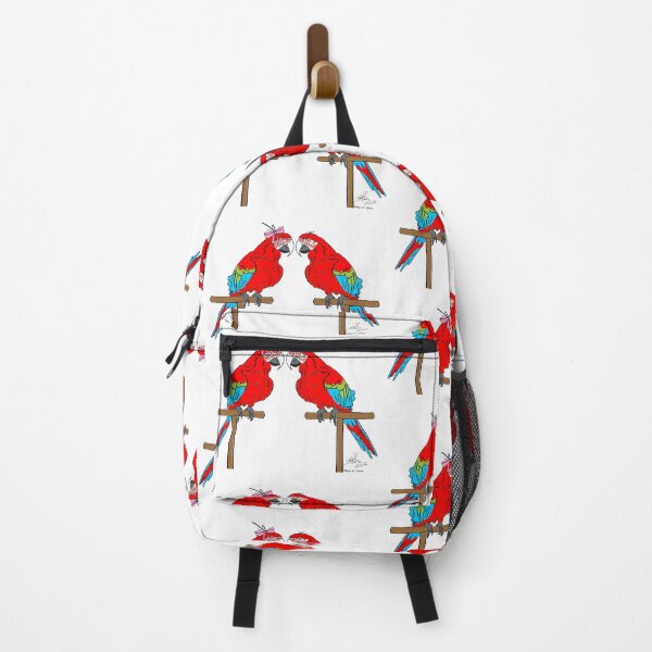 Item preview, Crazy Bird Lady with Green Wing Macaws designed and sold by Laughing Parrot Studio.
