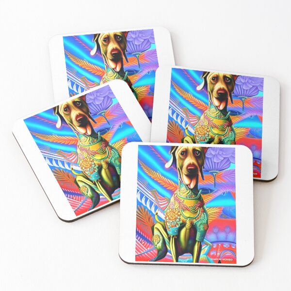 Item preview, Colorful, abstract hound dog wall art as prints, on canvas, or large posters. Wall art decor for your home. Choice of print sizes. designed and sold by JoelsCorner.