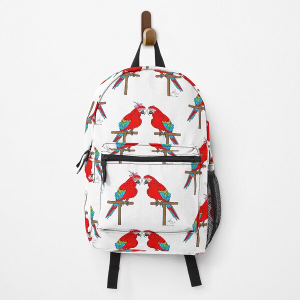 Item preview, Crazy Bird Man with Green Wing Macaws designed and sold by Laughing Parrot Studio.