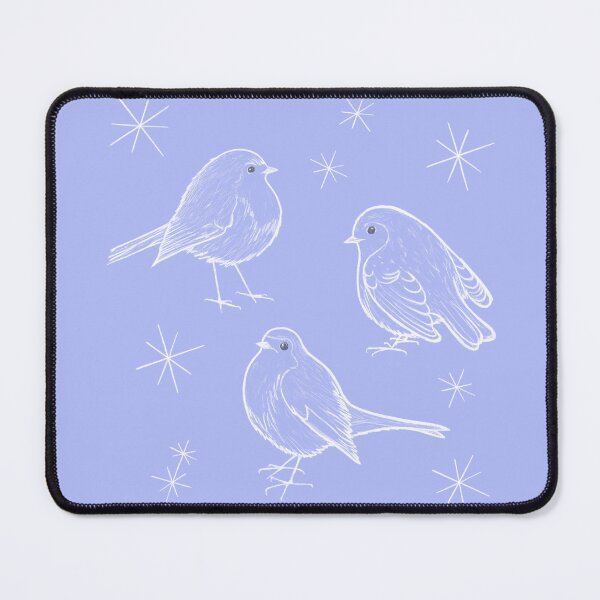 Item preview, Christmas Robins sketches with snowflakes designed and sold by Anomalypark.