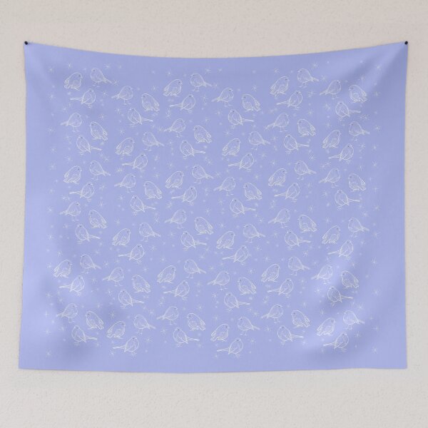 Item preview, Christmas Robins sketches with snowflakes designed and sold by Anomalypark.