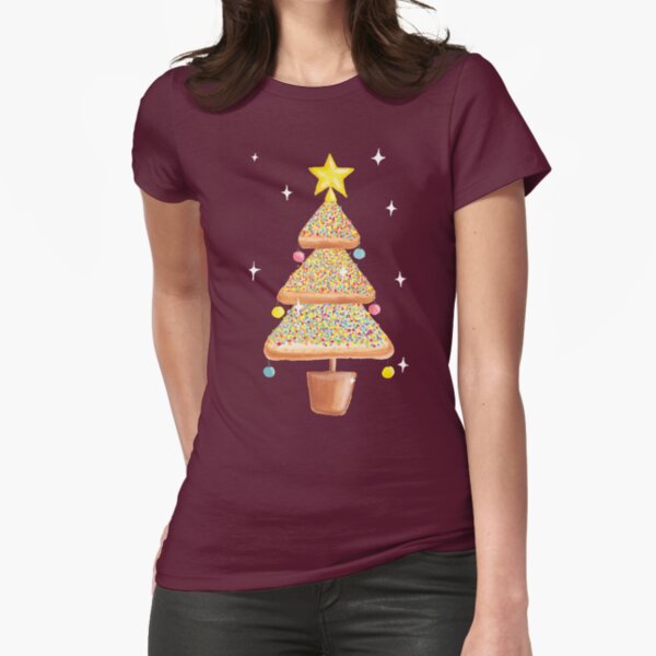 Fairy Christmas - Fairy Bread - Pink Fitted T-Shirt
