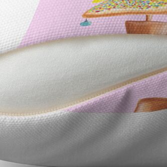 Alternate view of Fairy Christmas - Fairy Bread - Pink Throw Pillow