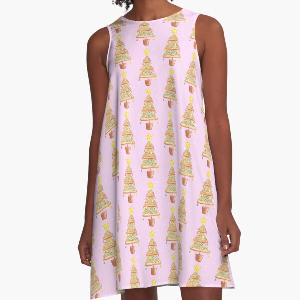 Fairy Christmas - Fairy Bread - Pink A-Line Dress