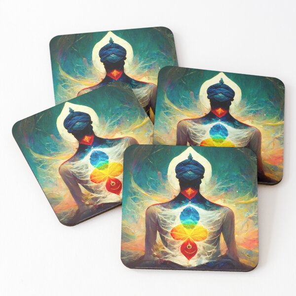 Item preview, Flower Chakras Awakening through Meditation - spiritual art spiritual artwork spirituality wellness well-being designed and sold by LvSoulCreations.