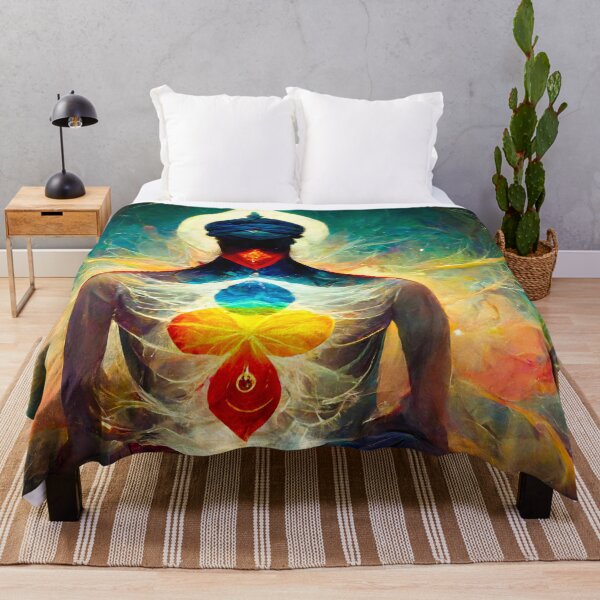 Item preview, Flower Chakras Awakening through Meditation - spiritual art spiritual artwork spirituality wellness well-being designed and sold by LvSoulCreations.