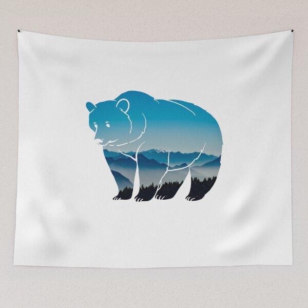 Item preview, Forest dwellers Forester bear forest nature animal wilderness designed and sold by anziehend.
