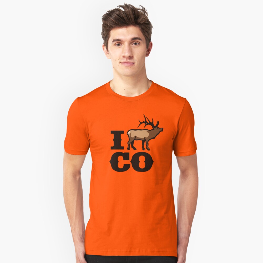 Elk Deer Hunting Colorado Slim Fit T-Shirt