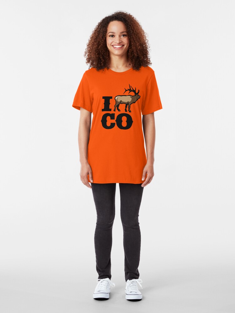 Alternate view of Elk Deer Hunting Colorado Slim Fit T-Shirt