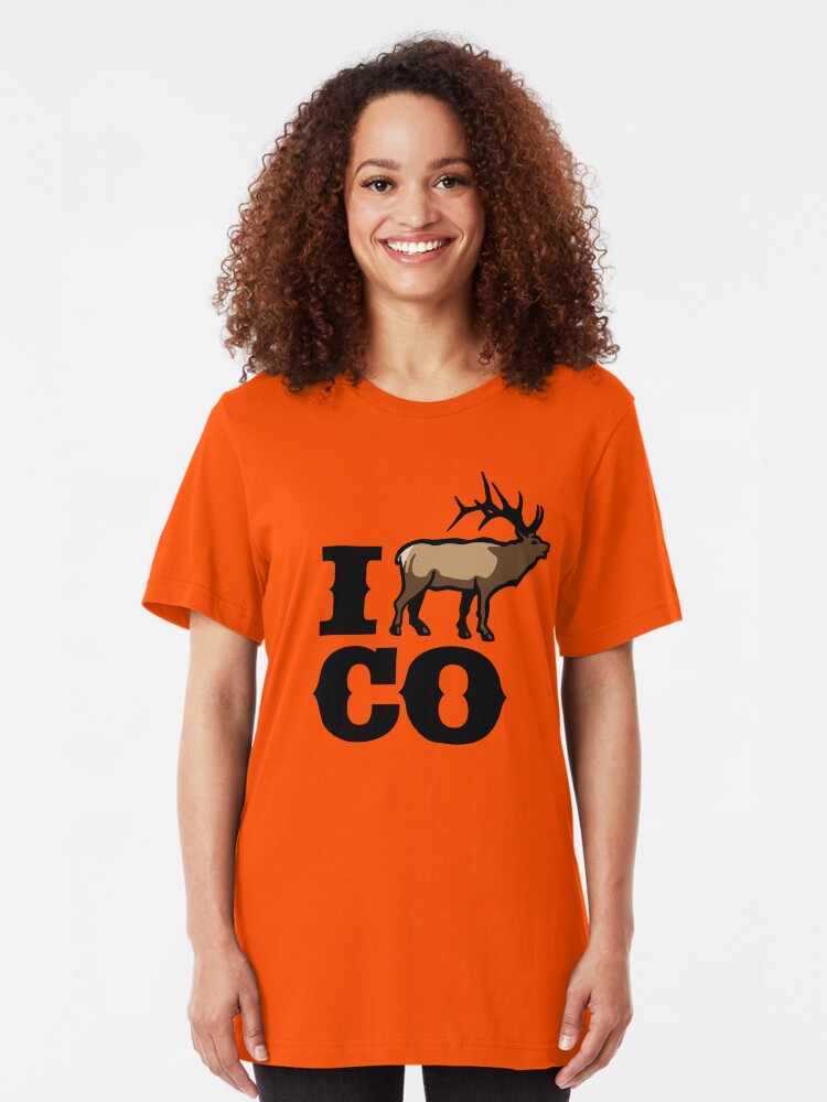 Alternate view of Elk Deer Hunting Colorado Slim Fit T-Shirt