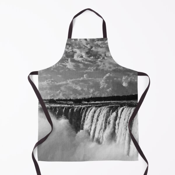 Item preview, Monochrome Niagara Falls Landscape Oil Paint, Grayscale Famous Waterfalls, Monochromatic Winter In Niagara Falls designed and sold by Trendymotion.