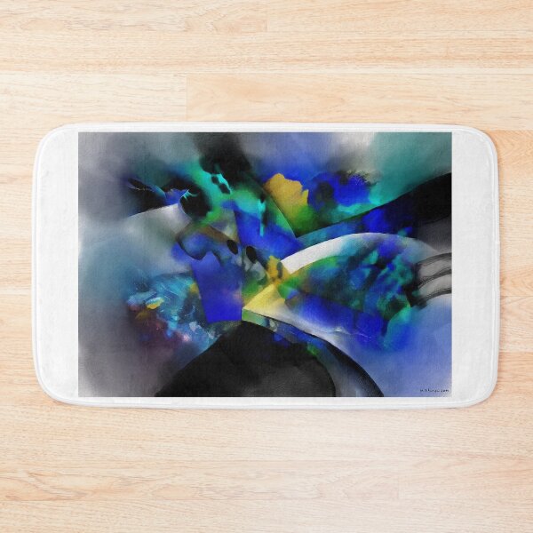 Item preview, abstract scenery blue yellow designed and sold by Wolfgang Schweizer.
