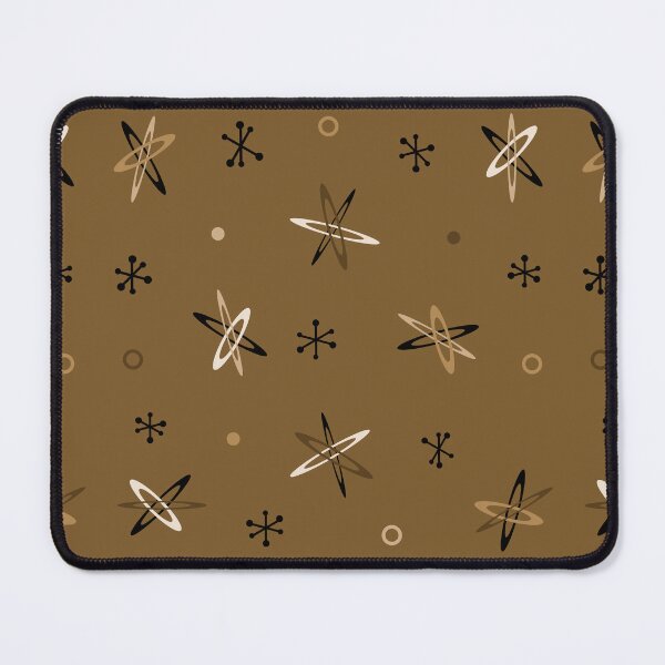 Item preview, Atomic Age Starbursts Brown designed and sold by thepixelgarden.