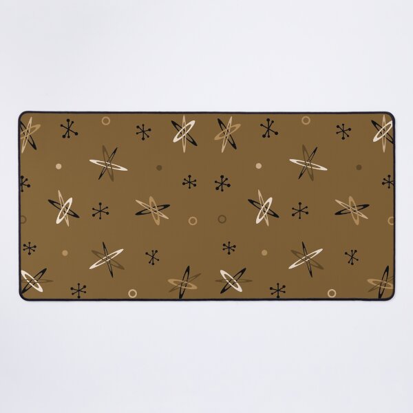 Item preview, Atomic Age Starbursts Brown designed and sold by thepixelgarden.
