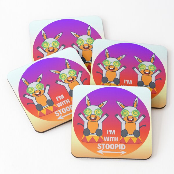 Item preview, Funny "I'm With Stoopid" Donkeys Gradient Background designed and sold by Write-to-Rebel.