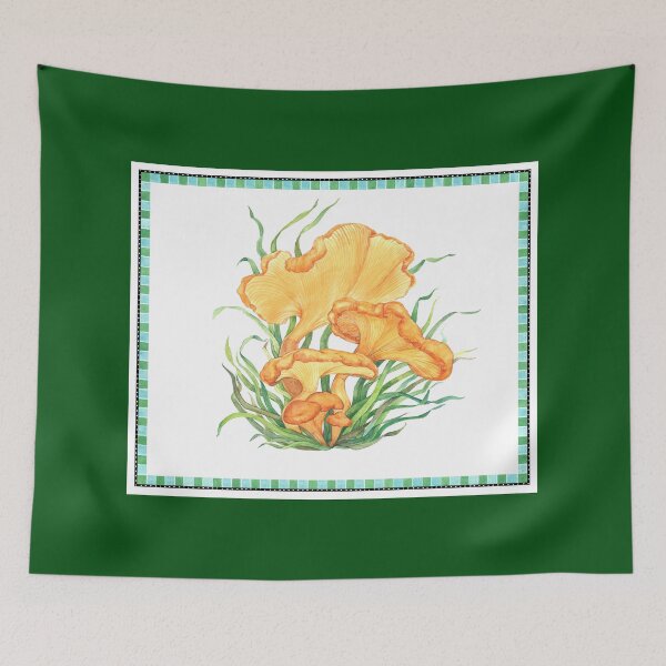 Item preview, Chanterelle mushrooms in a frame designed and sold by Nonna Mynatt.