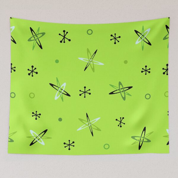 Item preview, Atomic Age Starbursts Chartreuse designed and sold by thepixelgarden.