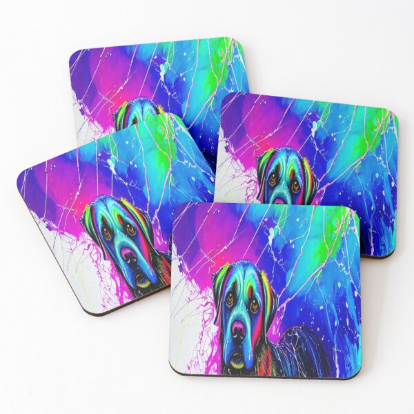 Item preview, RETRO DOG PORTRAIT ART - RAINBOW LABRADOR RETRIEVER ART designed and sold by ArtzandDesignz.