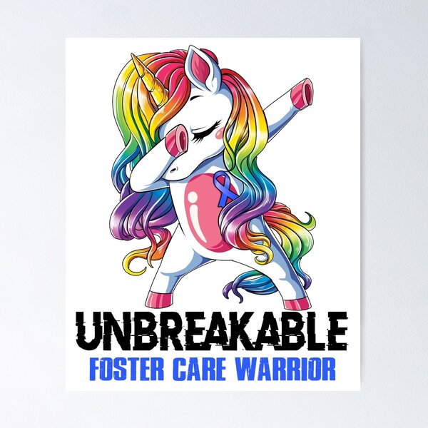 Item preview, Foster Care Awareness - Unicorn Foster Care Warrior Ribbon UNBREAKABLE designed and sold by Fernandezf.