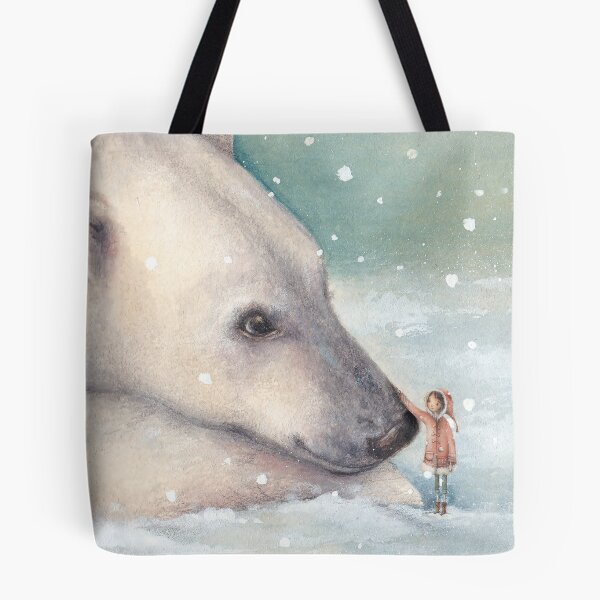 Item preview, Unexpected Giants - Polar Bear and Snow Girl watercolour designed and sold by alllittlethings.