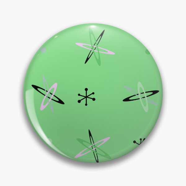 Item preview, Atomic Age Starbursts Green designed and sold by thepixelgarden.