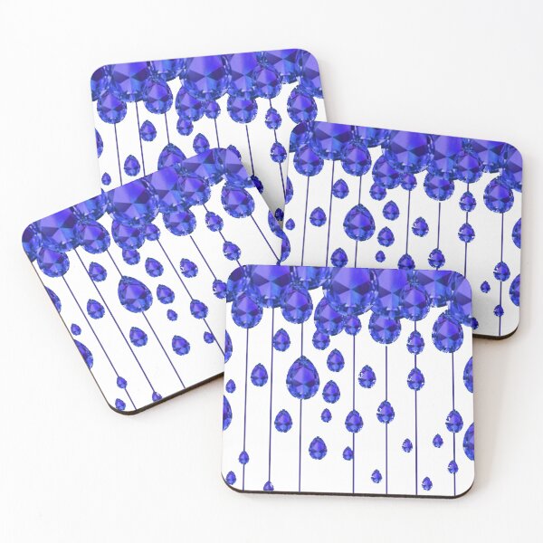 Item preview, BLUE SAPPHIRE SEPTEMBER  BIRTHSTONE GEMS WHITE ART designed and sold by sharlesart.