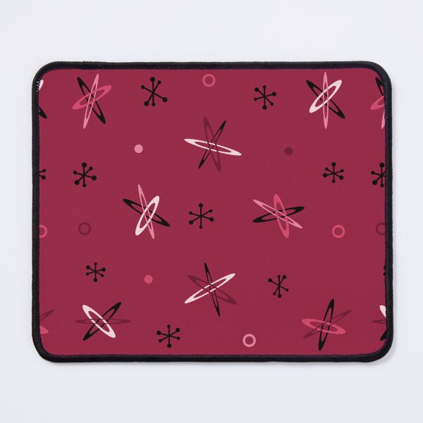 Item preview, Atomic Age Starbursts Maroon designed and sold by thepixelgarden.