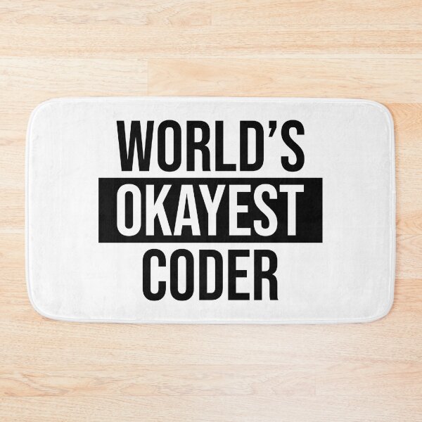 Item preview, World's Okayest Coder designed and sold by Adel Qasem.