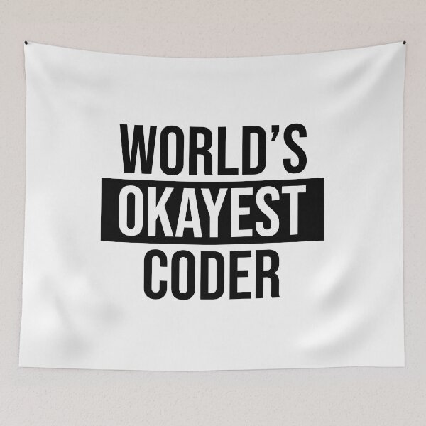 Item preview, World's Okayest Coder designed and sold by Adel Qasem.
