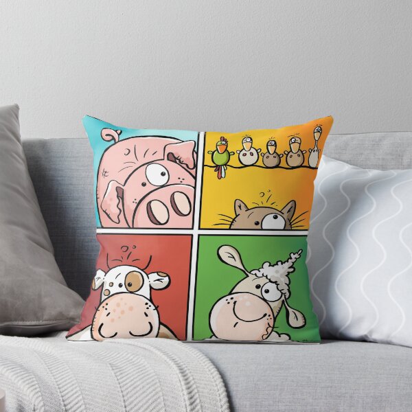 Item preview, Colourful Farm Animals - Cow - Pig - Sheep - Cat - Cartoon designed and sold by modartis.