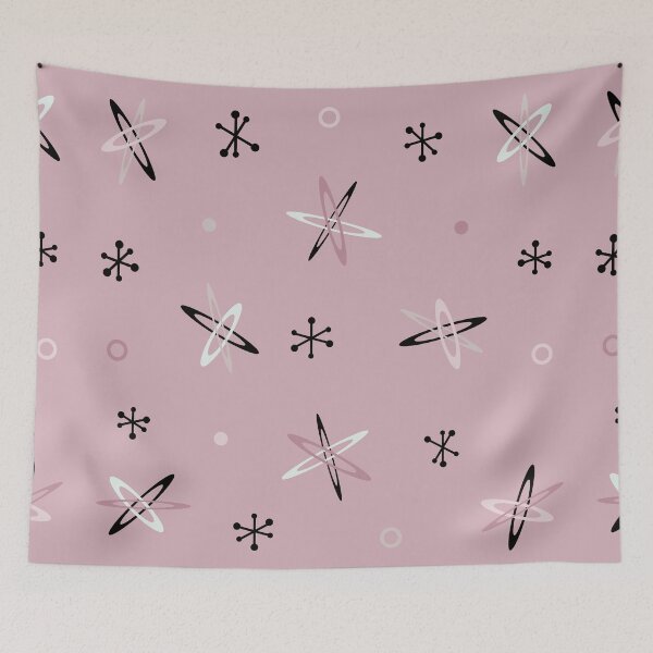 Artikelvorschau, Atomic Age Starbursts Mauve entworfen und verkauft von thepixelgarden.