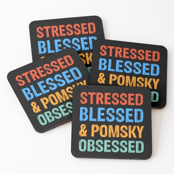 Item preview, Stressed Blessed and Pomsky Obsessed Dog Gift  designed and sold by Guarddogdrive.