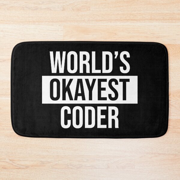 Item preview, World's Okayest Coder designed and sold by Adel Qasem.