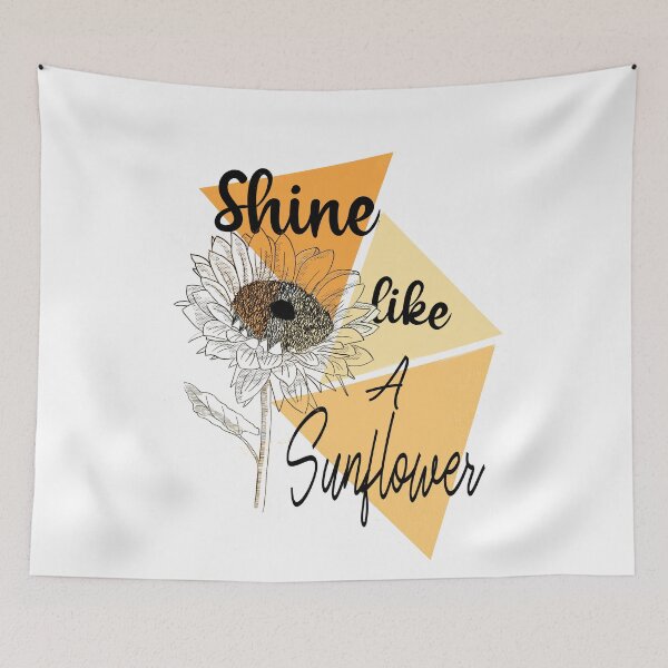 Item preview, Shine Like Sunflower Motivational Quote designed and sold by LilaDiams.