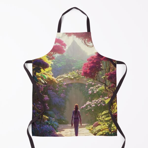 Item preview, Woman On Floral Path To The Mountain designed and sold by BrightC.