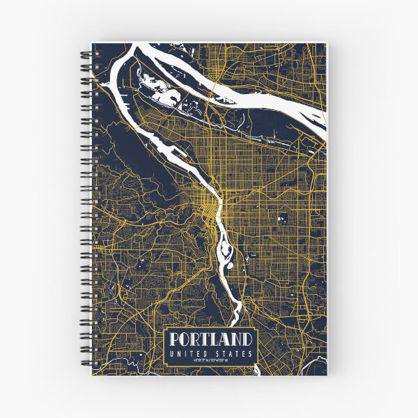 Item preview, Portland City Map of Oregon, USA - Gold Art Deco designed and sold by deMAP.