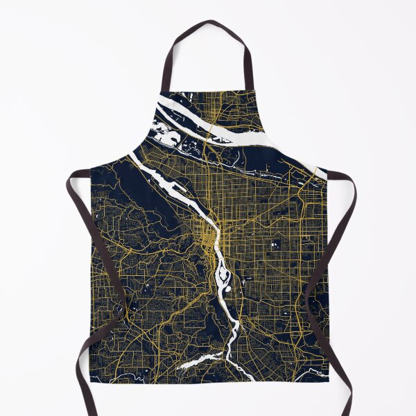 Item preview, Portland City Map of Oregon, USA - Gold Art Deco designed and sold by deMAP.