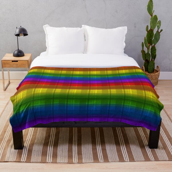 Aperçu de l'œuvre Plaid fierté arc-en-ciel créée et vendue par RayRayViolet.