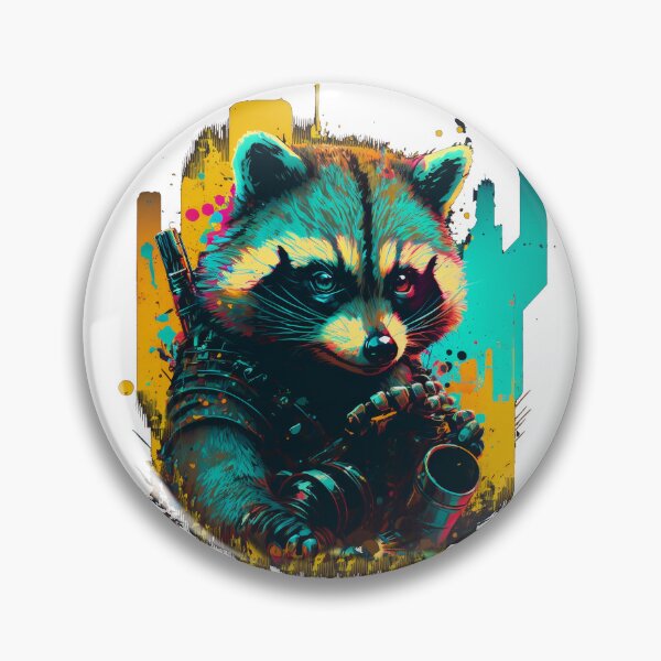 Item preview, Post Apocalyptic racoon designed and sold by Rebelka.