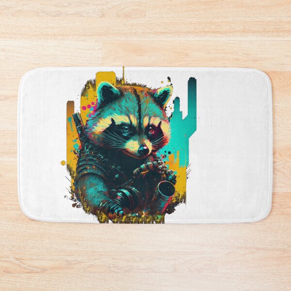Item preview, Post Apocalyptic racoon designed and sold by Rebelka.