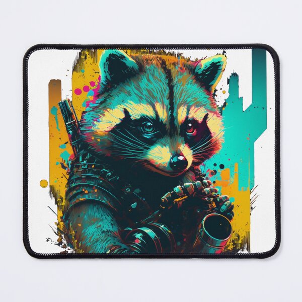 Item preview, Post Apocalyptic racoon designed and sold by Rebelka.