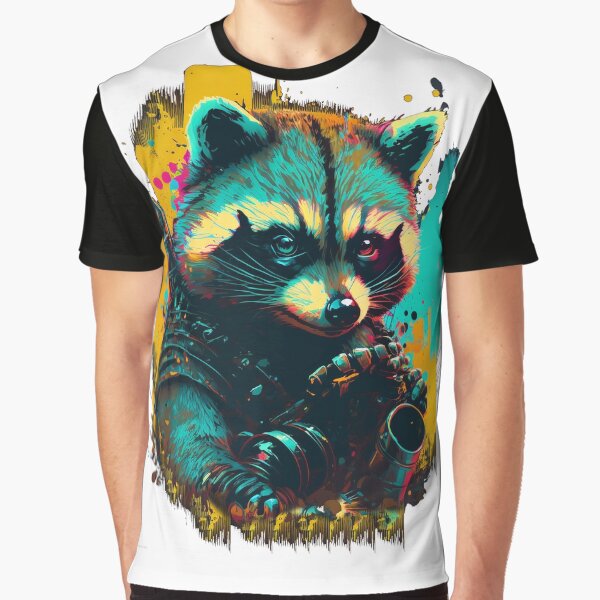 Item preview, Post Apocalyptic racoon designed and sold by Rebelka.