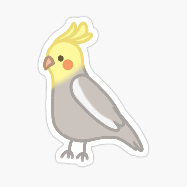 “cinnamon cockatiel (windy)” Sticker for Sale by casserolepets | Redbubble