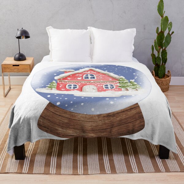 Aperçu de l'œuvre Boule à neige maison d'hiver 1 créée et vendue par TasimaDesign.