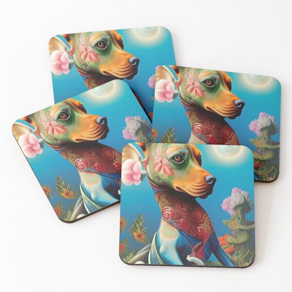 Item preview, Colorful, abstract dog wall art as prints, on canvas, or large posters. Wall art decor for your home. Choice of print sizes. designed and sold by JoelsCorner.