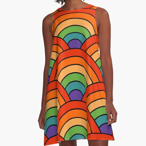 Item preview, Retro Geometric Gradated Fan Pattern 557 designed and sold by tonymagnerart.