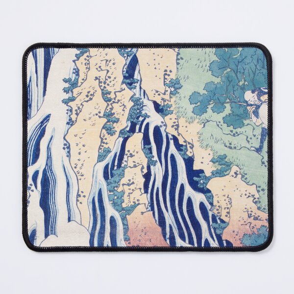 Item preview, Falling Mist Waterfall at Mount Kurokami by Katsushika Hokusai designed and sold by evermore-design.