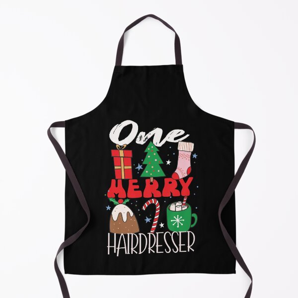Item preview, One Merry Hairdresser Funny Christmas Hair Stylist Pun designed and sold by SharpThreadZ.