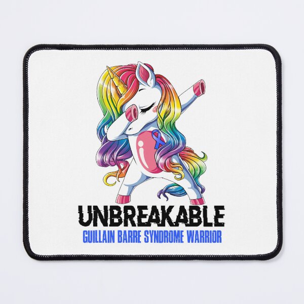 Item preview, Guillain Barre Syndrome Awareness - Unicorn Guillain Barre Syndrome Warrior Ribbon UNBREAKABLE designed and sold by Fernandezf.