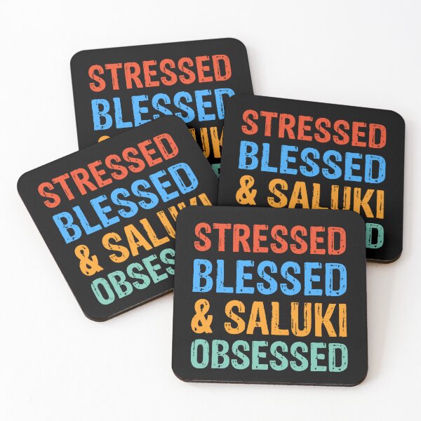 Item preview, Stressed Blessed and Saluki Obsessed Dog Gift  designed and sold by Guarddogdrive.